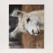 White Llama Portrait, Jigzaag Puzzle Legpuzzel (Verticaal)