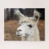 White Llama Portrait, Jigzaag Puzzle Legpuzzel (Horizontaal)
