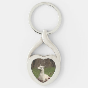 White Llama Sleutelhanger