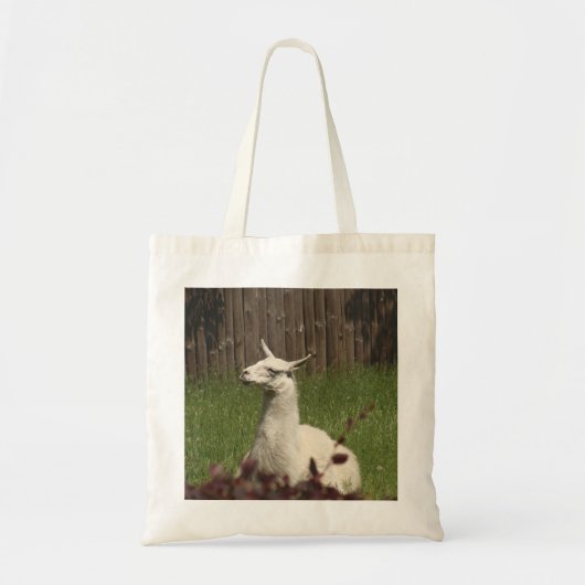 White Llama Tote Bag (Voorkant)