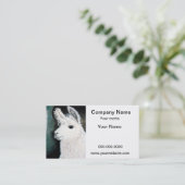 White Llama Visitekaartje (Staand voorkant)