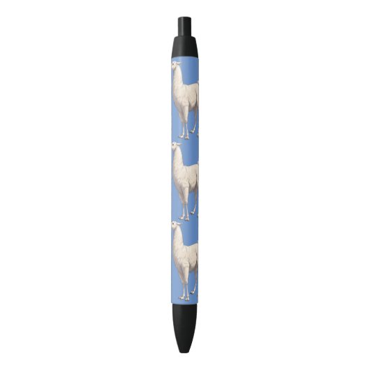 White Llama Zwarte Inkt Pen (Voorkant Verticaal)