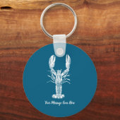 White Lobster Graphic Message _1  Sleutelhanger (Voorkant)