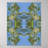 White Locust Flower Abstract Poster (Voorkant)