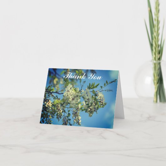 White Locust Flower Blossom Bedankt! Bedankkaart (Voorkant)