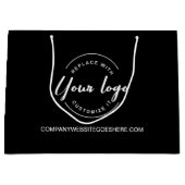 White logo en website Custom Business Groot Cadeauzakje (Voorkant)