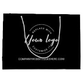 White logo en website Custom Business Groot Cadeauzakje (Achterkant)