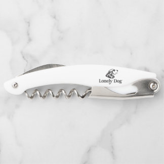 White Long Dog Cork Screw Kurkentrekker