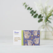 White Longhaire Chihuahua Pattern Visitekaartje (Staand voorkant)