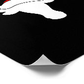 White Longhorn Christmas Lights Santa Hat Horn Ant Poster (Hoek)