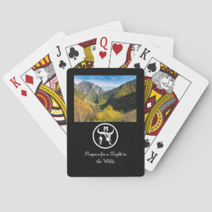 White Longhorn Skull Silhouette Monogram Foto Pokerkaarten