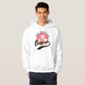 White Los Angeles Retro White Hoodie (Voorkant volledig)