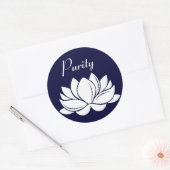 White Lotus Blossom PZuiverheid Ronde Sticker (Envelop)
