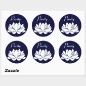 White Lotus Blossom PZuiverheid Ronde Sticker (Vel)