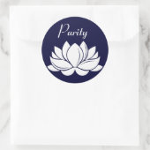 White Lotus Blossom PZuiverheid Ronde Sticker (Tas)
