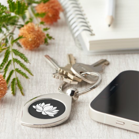 White Lotus Blossom Sleutelhanger (Zijkant)