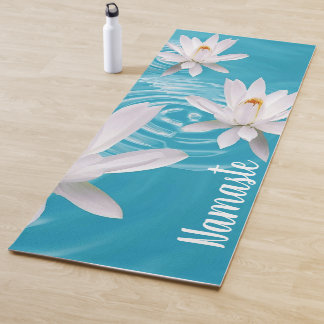 WHITE LOTUS CUSTOME NAMSTE ZEN YOGAMAT