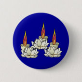 White Lotus & Deepas Ronde Button 5,7 Cm (Voorkant)
