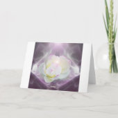 White lotus flower blije verjaardag kaart (Achterkant)