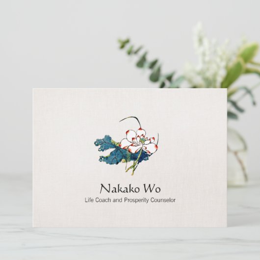 White Lotus Flower Health, Wellness & Healing Kaart (Staand voorkant)