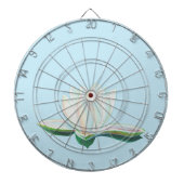 White Lotus Flower Illustration Dartbord (Voorkant)