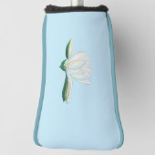 White Lotus Flower Illustration Golfheadcover (Draai 90)