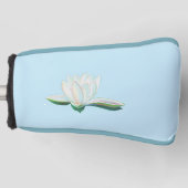 White Lotus Flower Illustration Golfheadcover (Voorkant)
