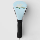 White Lotus Flower Illustration Golfheadcover (Voorkant)