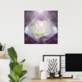 White lotus flower in crystal poster (Thuiskantoor)