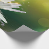 White Lotus Flower Landscape, Zen Cadeaupapier (Hoek)