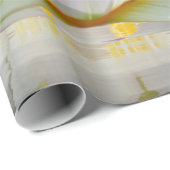 White Lotus Flower Landscape, Zen Cadeaupapier (Rol Hoek)