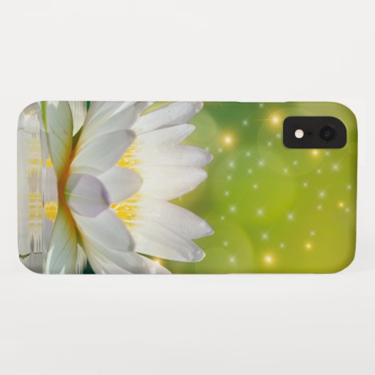 White Lotus Flower Landscape, Zen Case-Mate iPhone Case (Achterkant (horizontaal))