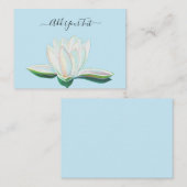 White Lotus Flower Luminous Informatiekaartje (Voorkant / Achterkant)