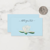 White Lotus Flower Luminous  Notitiekaartje (Voorkant / Achterkant in situ)