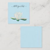 White Lotus Flower Luminous Notitiekaartje (Voorkant / Achterkant)