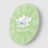 White Lotus Flower Namaste Yoga Grote Klok (Hoek)