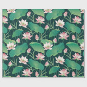 White Lotus Garden Cadeaupapier (Vlak)