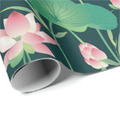 White Lotus Garden Cadeaupapier (Rol Hoek)