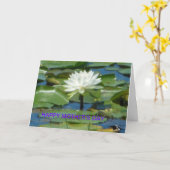 White Lotus Happy Moederdag Kaart (Gele Bloem)