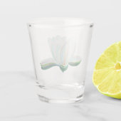White Lotus Illustration Shot Glas (Achterkant)