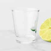 White Lotus Illustration Shot Glas (Links)