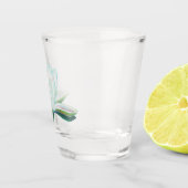 White Lotus Illustration Shot Glas (Rechts)