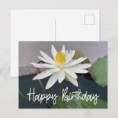 White Lotus in de vijver Happy Birthday Briefkaart (Voorkant / Achterkant)