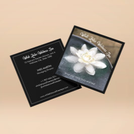 White Lotus in Water Wellness Spa Black Vierkante Visitekaartje