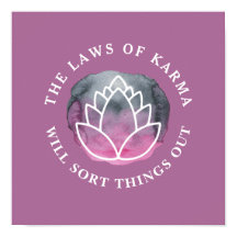 White Lotus Karma Motivatie Quote Dark Mauve