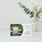 White Lotus l Water Lily l Breathe Visitekaartje (Staand voorkant)