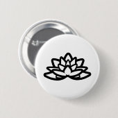 White Lotus Logo Ronde Button 5,7 Cm (Voorkant /achterkant)