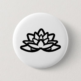 White Lotus Logo Ronde Button 5,7 Cm