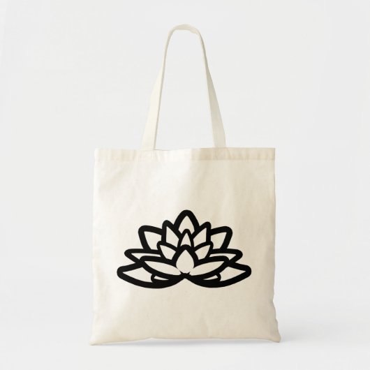 White Lotus Logo Tote Bag (Voorkant)