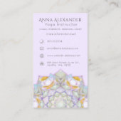 White Lotus Mandala Modern Yoga Instructor Visitekaartje (Achterkant)